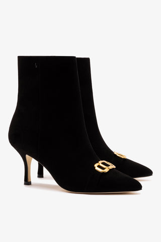 Bota Kate Mini Camurça Preto