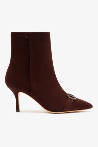 Bota Kate Mini Camurça Marrom