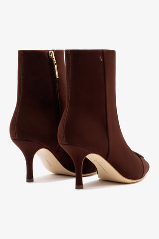 Bota Kate Mini Camurça Marrom