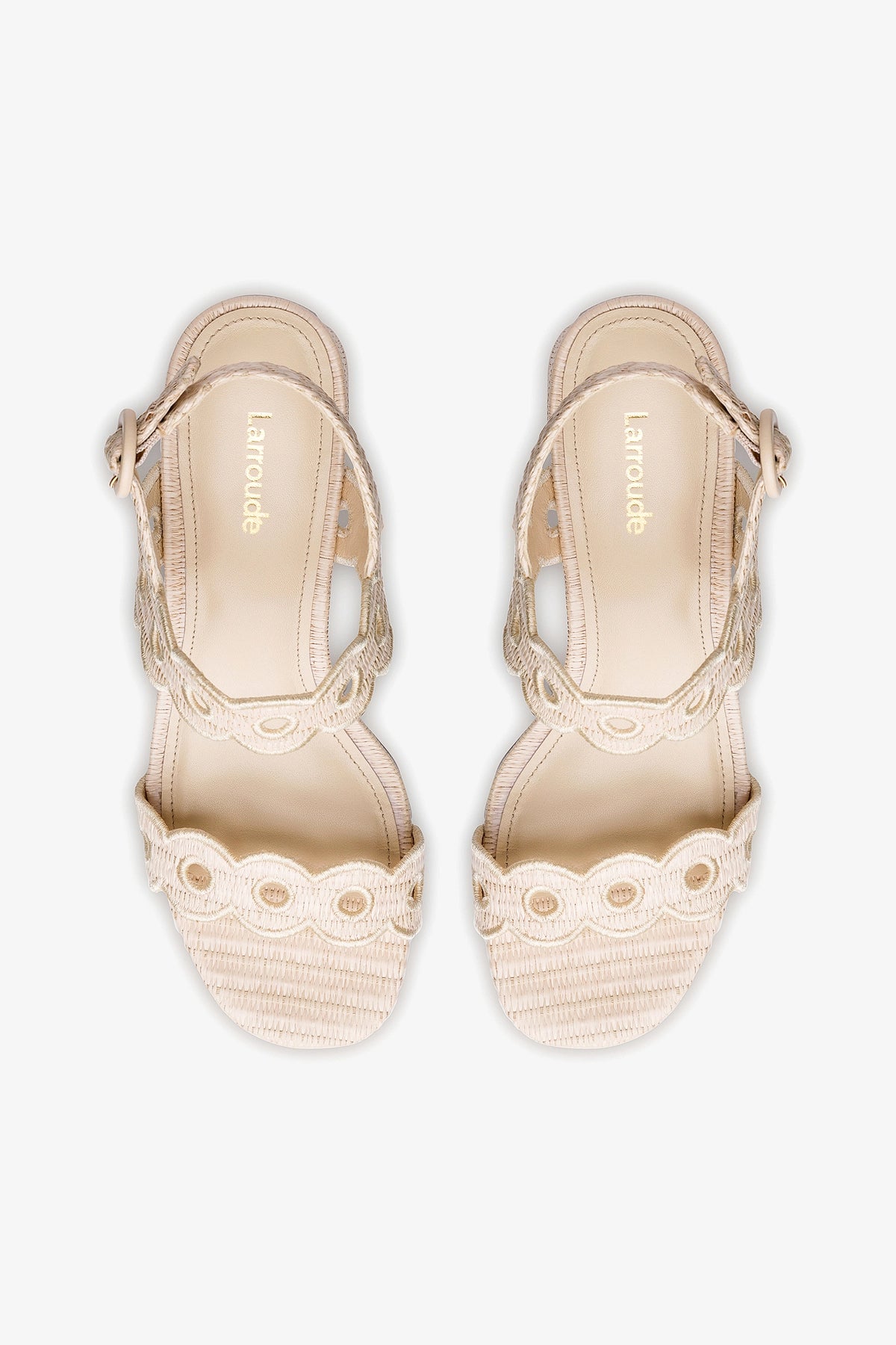 Florence Broderie Sandal In Natural Raffia