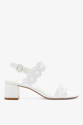Sandália Florence Broderie Ráfia Branco Sandal Larroudé