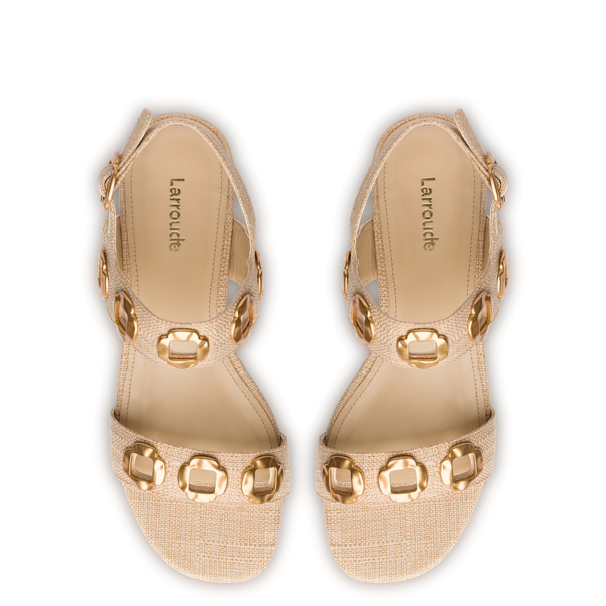 Milan Sandal In Beige Raffia