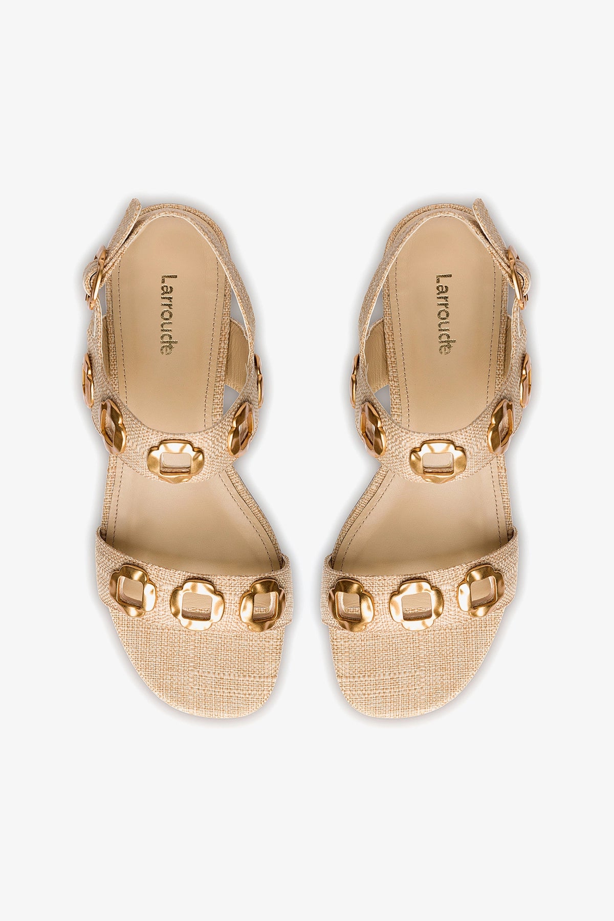 Milan Sandal In Beige Raffia