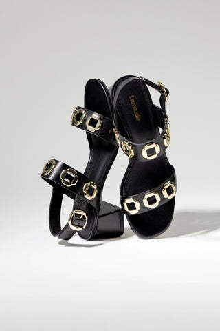 Milan Sandal In Black Leather