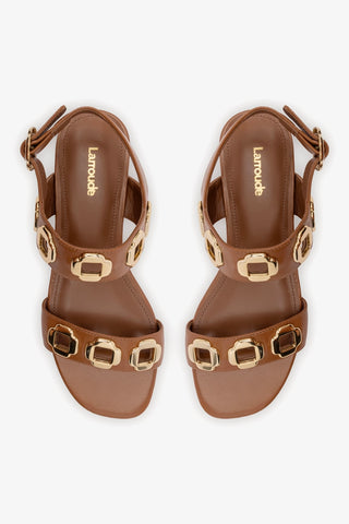 Sandália Milan Couro Caramelo