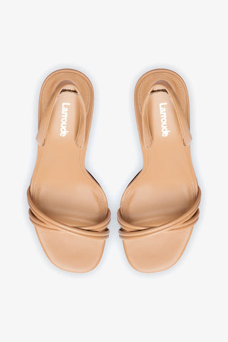 Sandália Annie Couro Bege