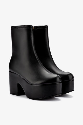 Bota Miso Couro Stretch Preto Boot Larroudé