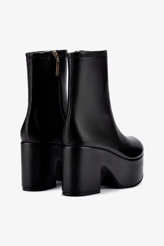 Bota Miso Couro Stretch Preto Boot Larroudé