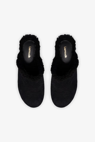 Miso Platform Clog In Black Knit