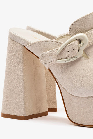 Mule Clog Dolly Verona Camurça Cinza