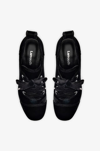 Bota Plataforma Eleonor Veludo Preto Womens - Shoes - Bootie Larroudé