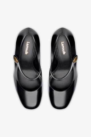 Scarpin Plataforma Emma Couro Preto Womens - Shoes - Pumps Larroudé