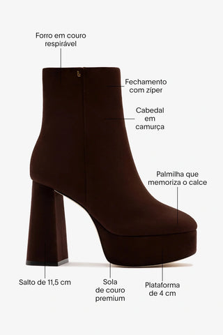 Bota Plataforma Dolly CamurÃ§a Marrom ABC
