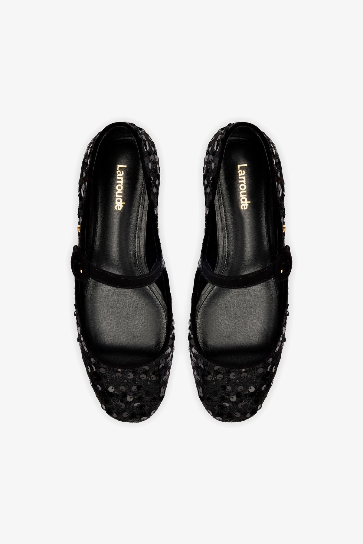 Blair Ballet Flat In Black Sequins