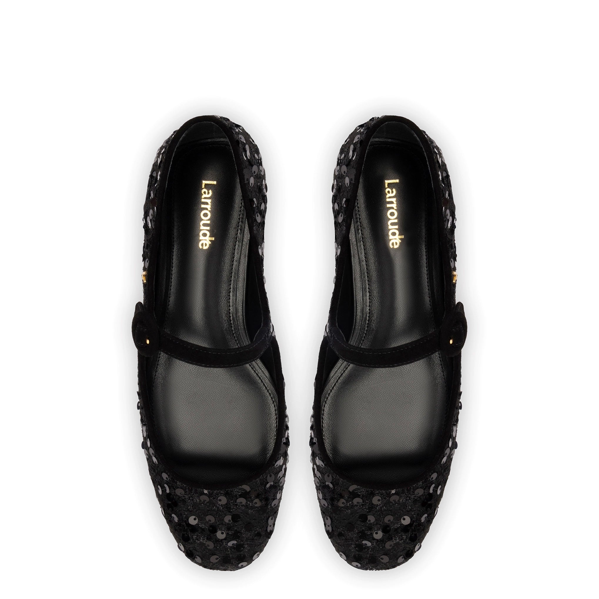 Blair Ballet Flat In Black Sequins