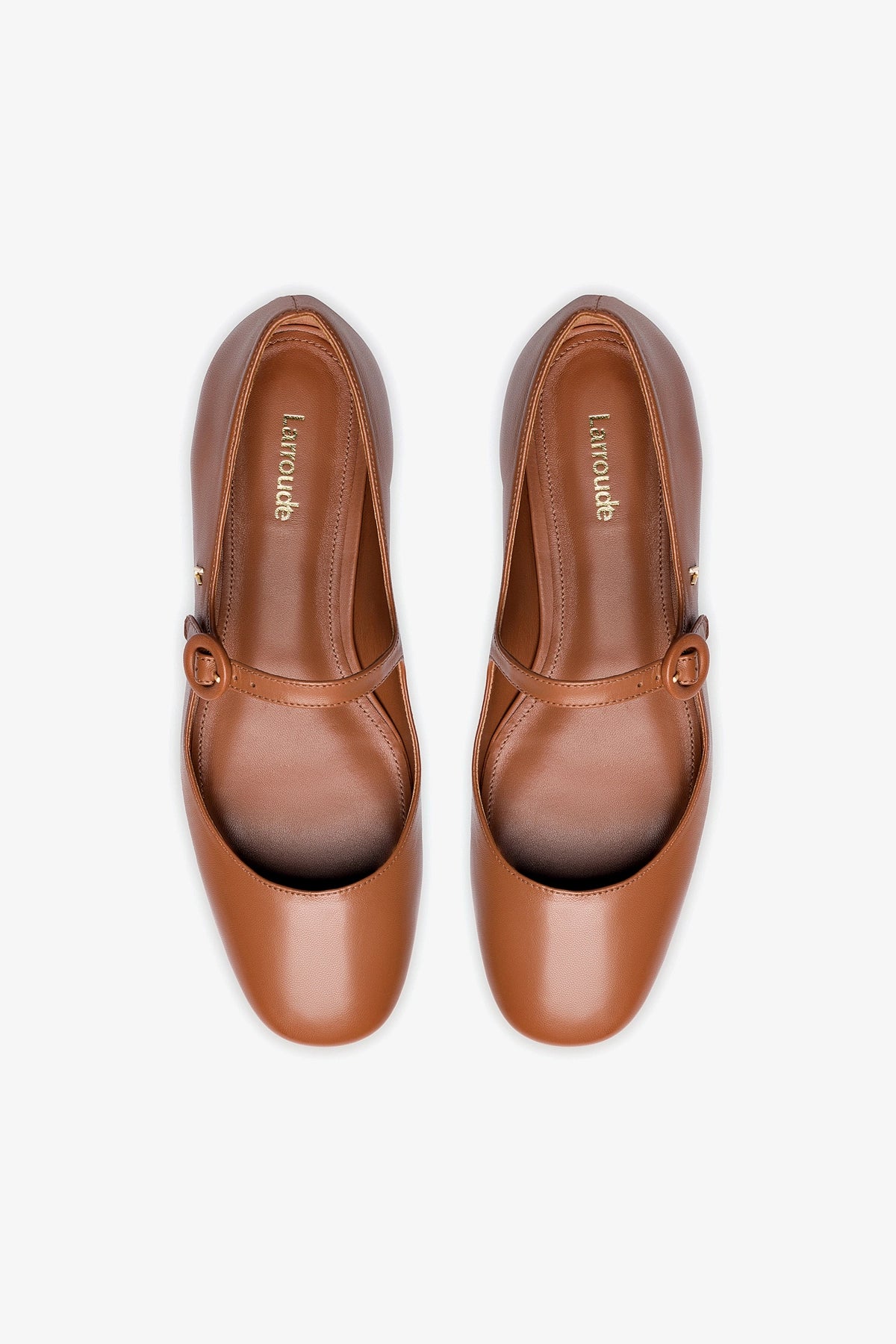 Blair Ballet Flat In Caramel Leather