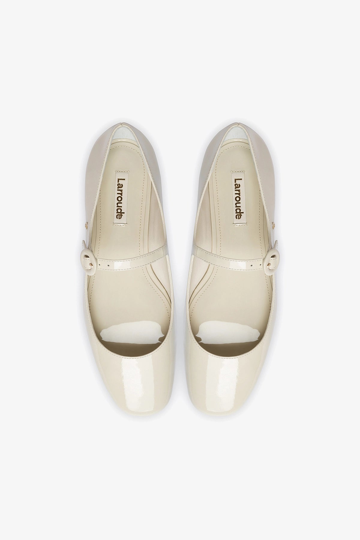 Blair Ballet Flat In Ivory Patent Leather