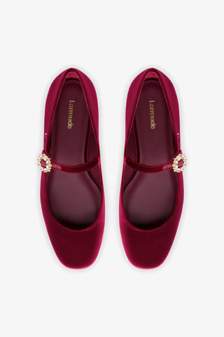 Sapatilha Blair Veludo Vinho