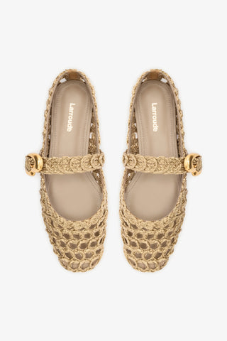 Sapatilha Verona Macramê Ráfia Bege