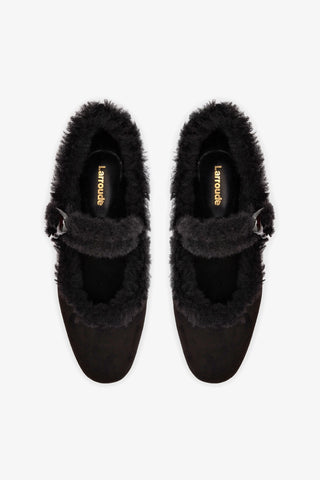 Sapatilha Verona Camurça e Lã Preto