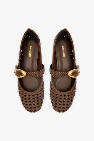 Sapatilha Verona New Macramê Couro Marrom