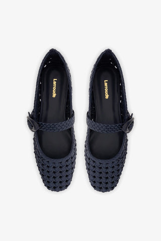 Sapatilha Verona New Macramê Couro Azul