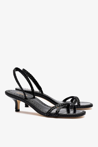 Sandália Annie Mini Couro Preto Womens - Shoes - Sandals Larroudé