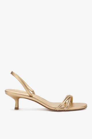 Sandália Annie Mini Couro Dourado Womens - Shoes - Sandals Larroudé