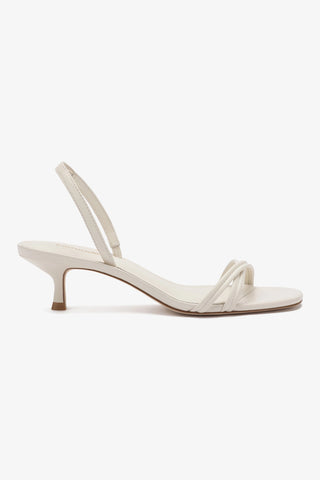Sandália Annie Mini Couro Off White