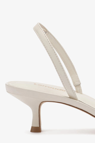 Sandália Annie Mini Couro Off White