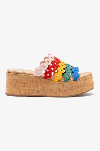 Mule Charli Couro Multicor