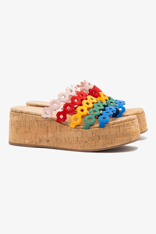 Mule Charli Couro Multicor