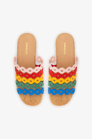 Mule Charli Couro Multicor