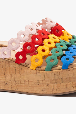 Mule Charli Couro Multicor