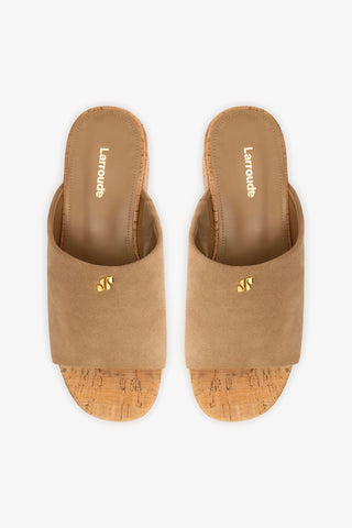 Mule Charli Camurça Caramelo