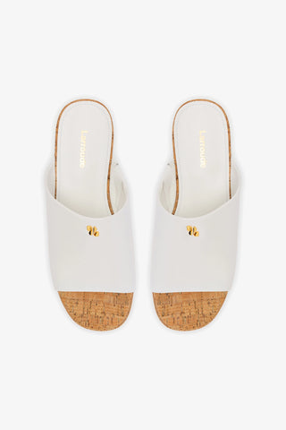 Charli Mule In White Leather