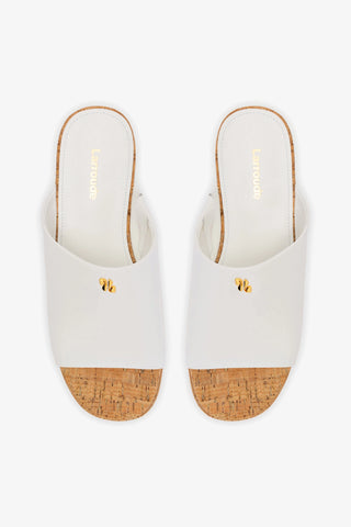 Mule Charli Couro Verniz Branco