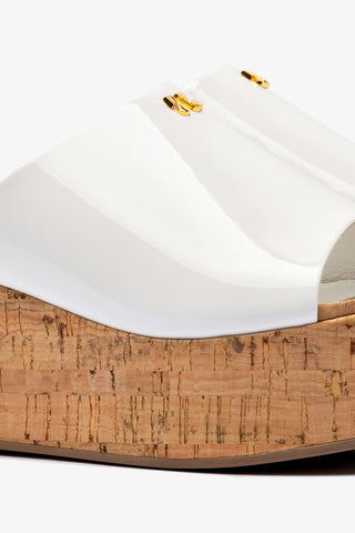 Charli Mule In White Leather