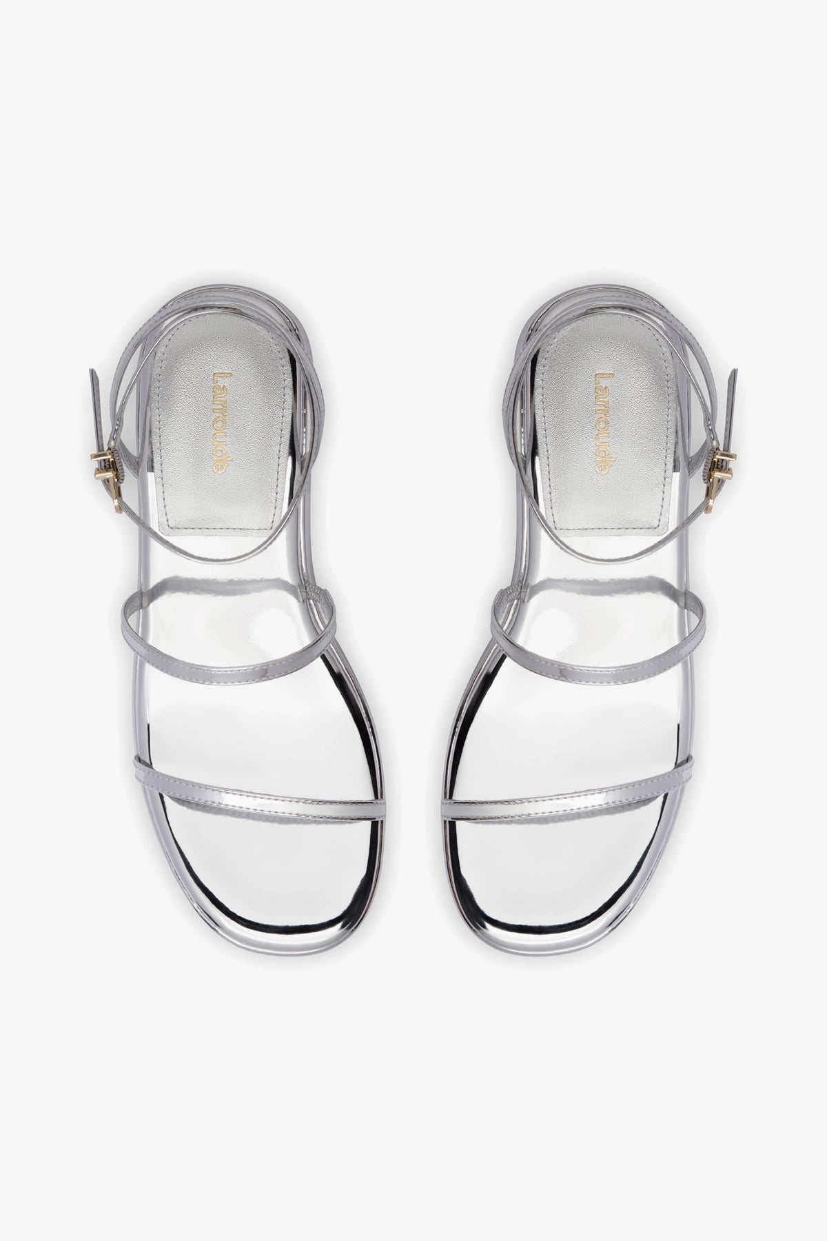 Gio Flatform Sandal In Specchio Silver