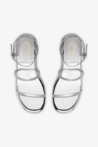 Gio Flatform Sandal In Specchio Silver