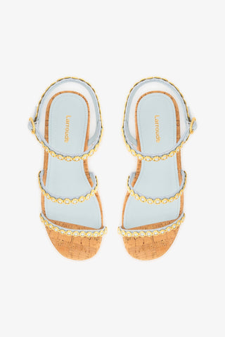 Flatform Gio Milanina Jeans e Cortiça