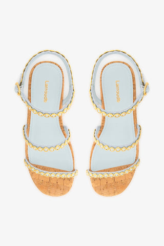 Flatform Gio Milanina Jeans e Cortiça