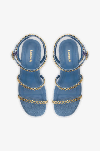 Flatform Gio Milanina Jeans Azul