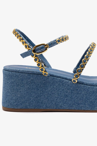 Flatform Gio Milanina Jeans Azul