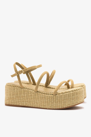 Flatform Gio Camurça Caramelo Flatform Larroudé