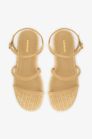 Flatform Gio Camurça Caramelo Flatform Larroudé