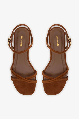 Sandália Flat Annie Camurça Marrom