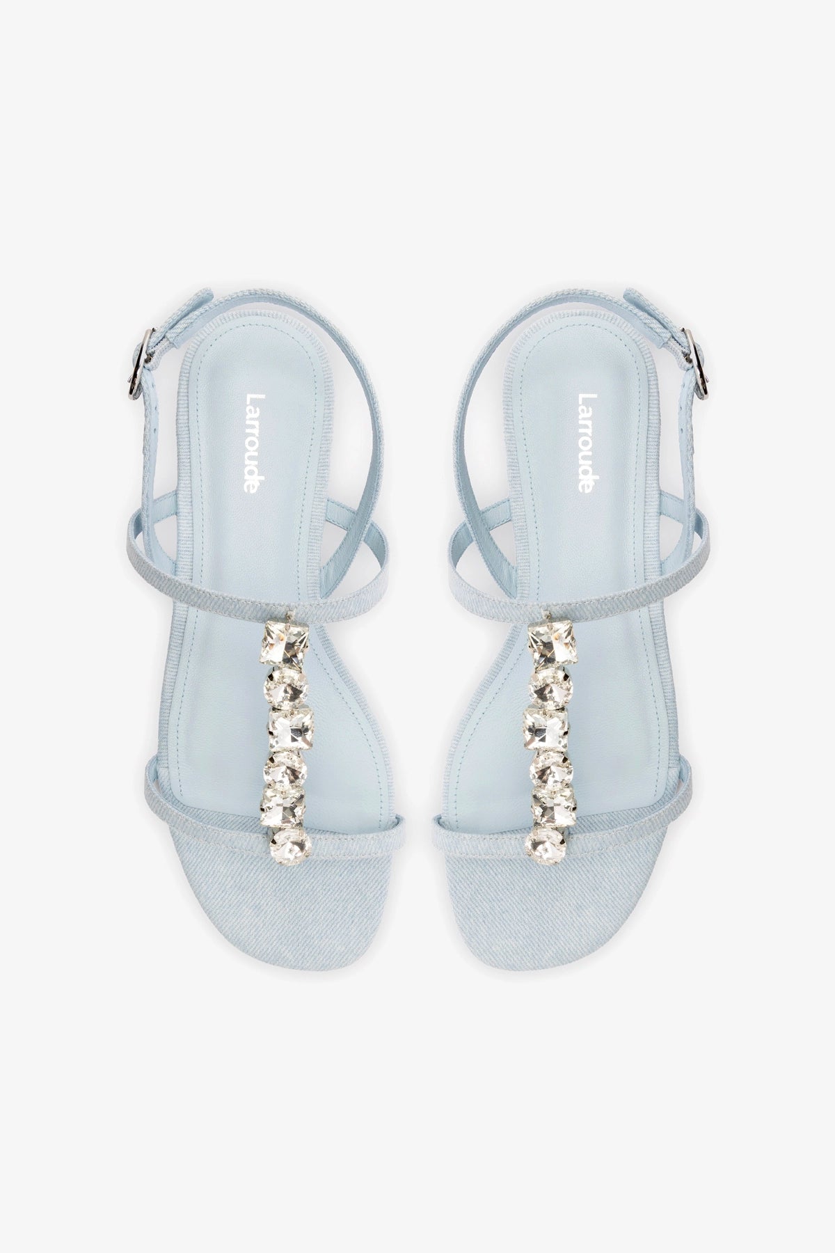 Calypso Flat Sandal In Maya Denim and Crystals