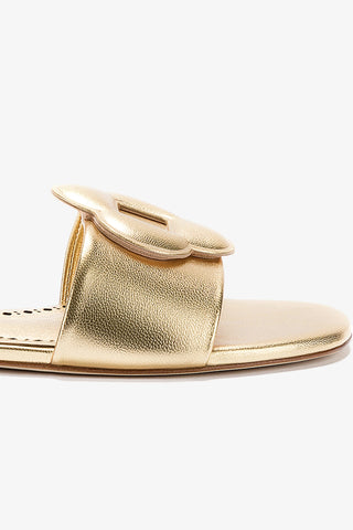 Flat Flora Couro Dourado
