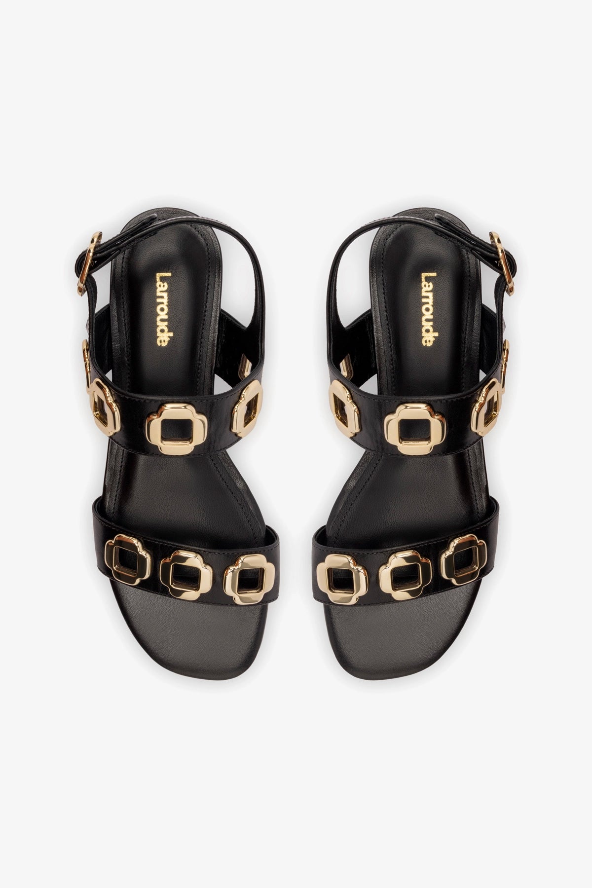 Milan Flat Sandal In Black Leather